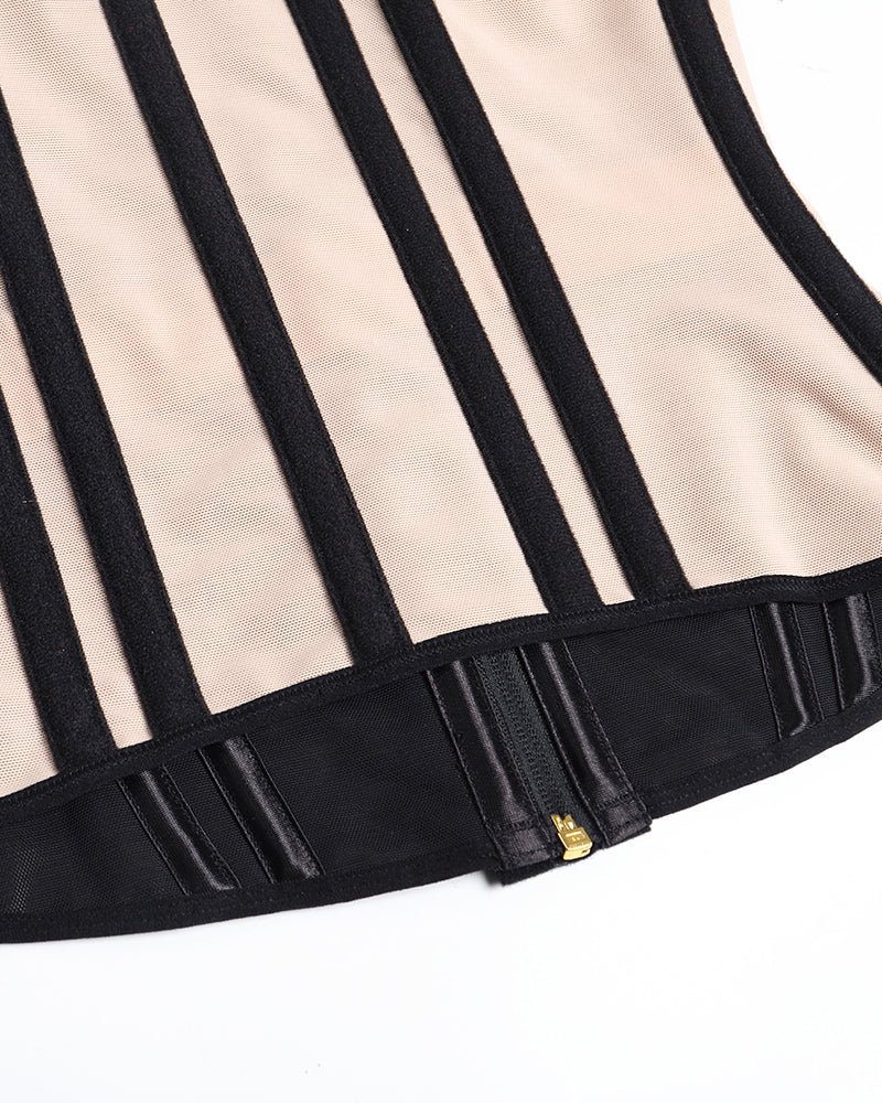 Shapshe® Fajas Colombianas Love Pattern Corset Top Zipper Waist Trainer