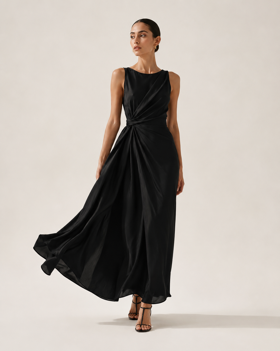 Black Column Dress