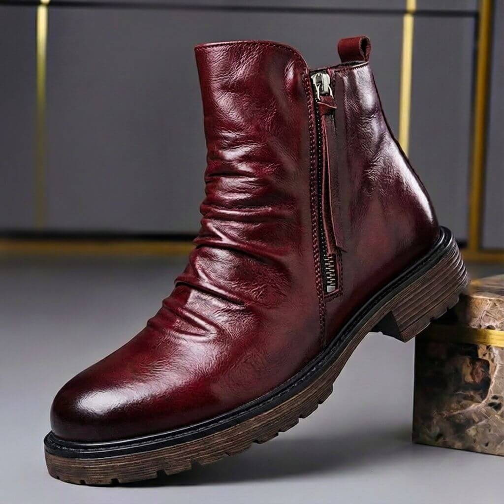 Walter Italian Leather Boots - By Qivii
