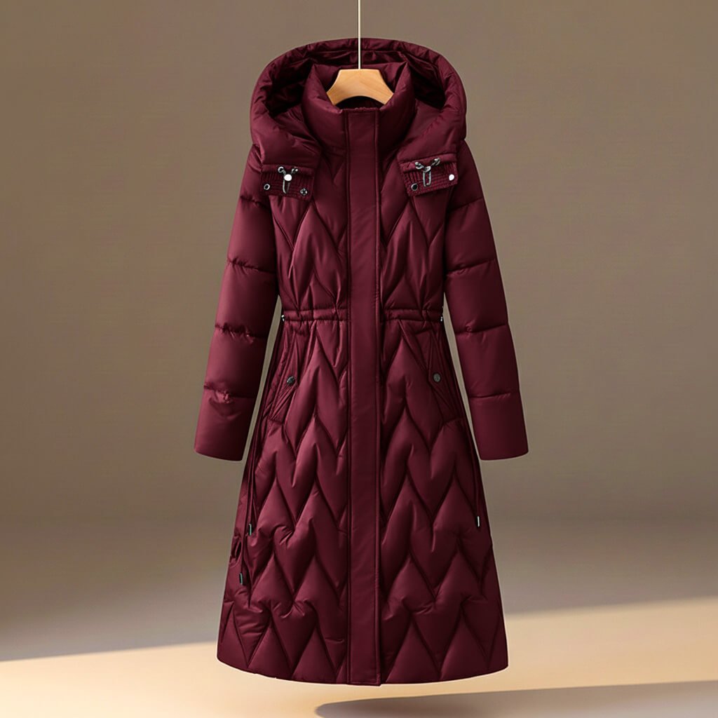 Chloe Quilted Hooded Coat - By Qivii
