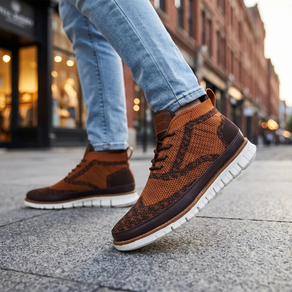 Renee | Men's Casual Knit Sneakers - By Qivii