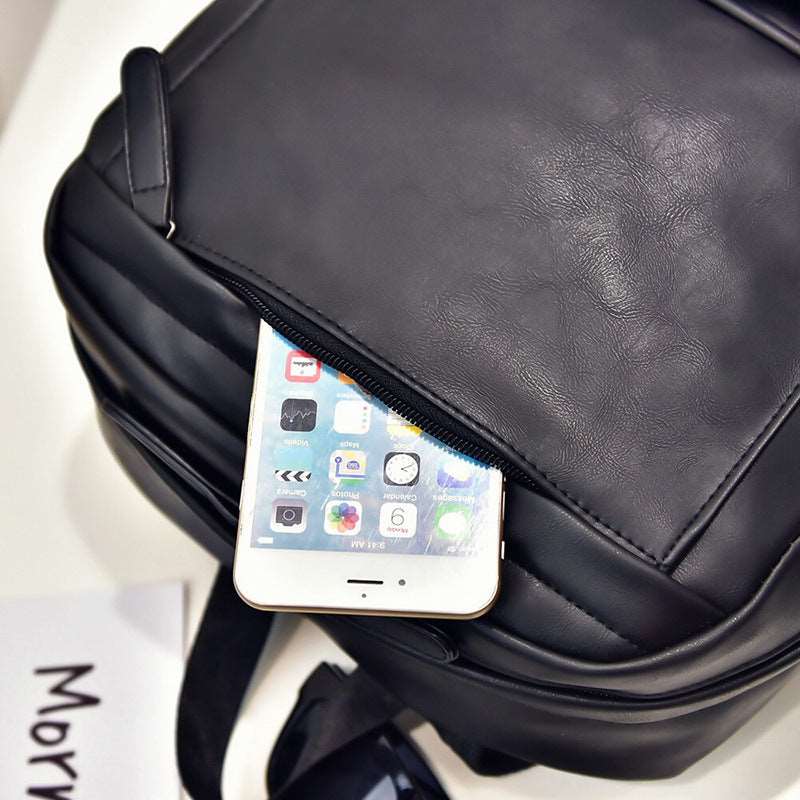 Retro Leather Backpack - By Qivii