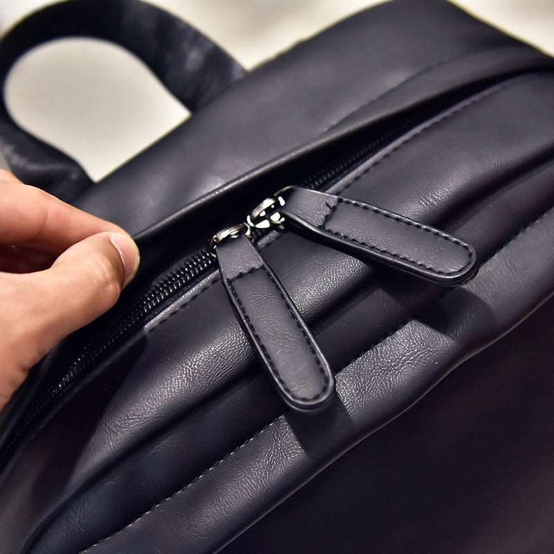 Retro Leather Backpack - By Qivii