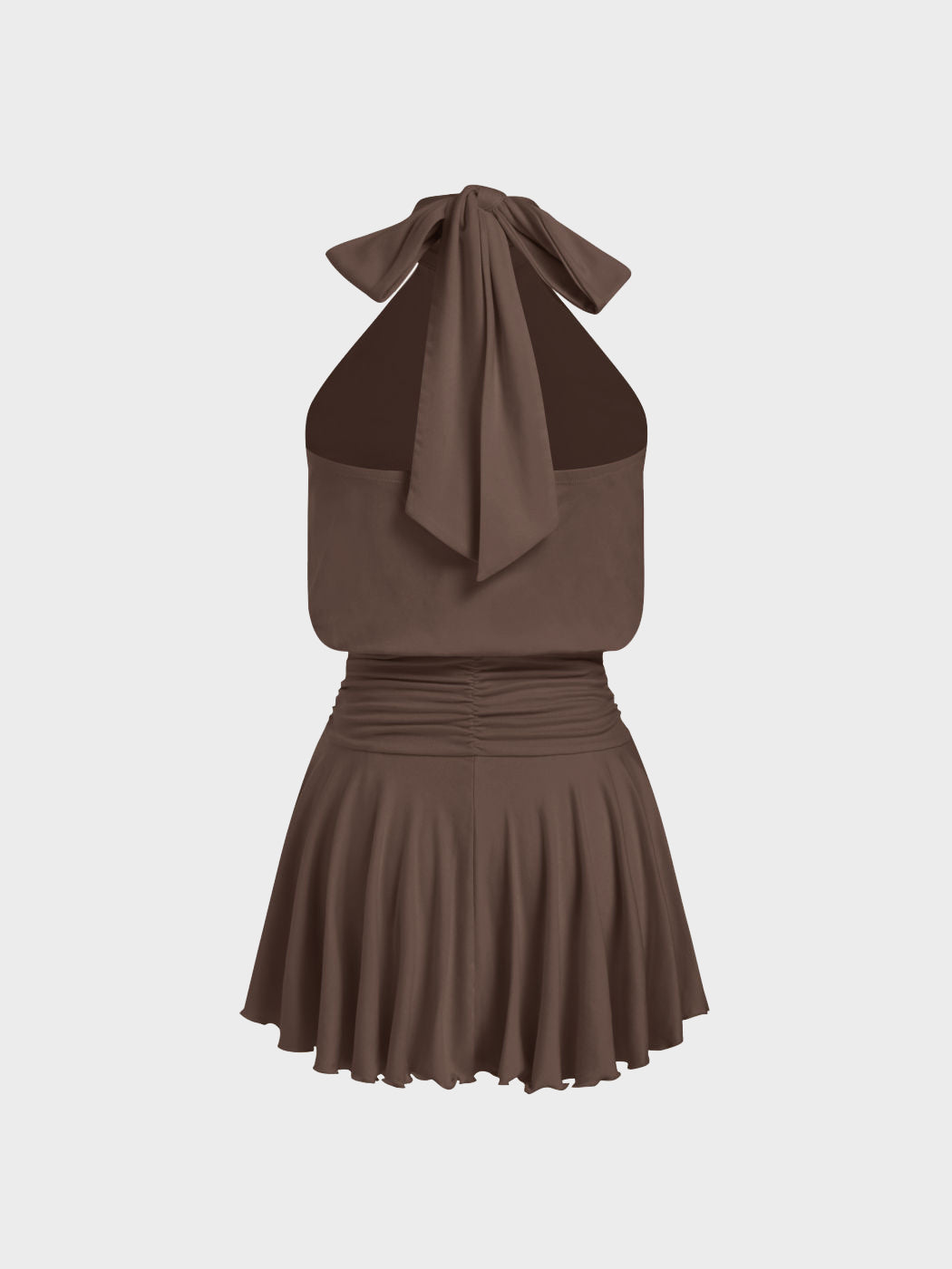 Collar Sleeveless A-Line Built-in Shorts Mini Dress - By Qivii