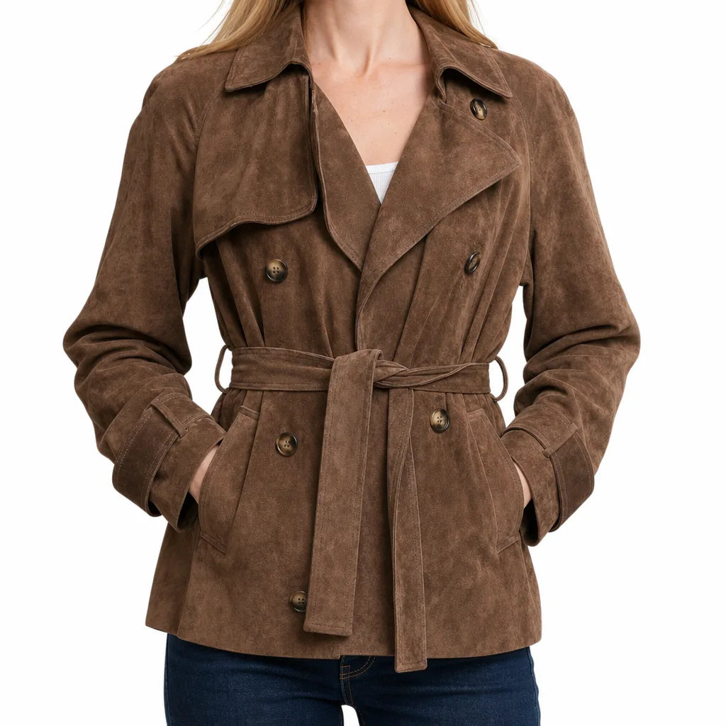 Rosalie | Women's Short Cropped Trench Coat
