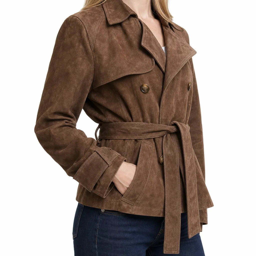 Rosalie | Women's Short Cropped Trench Coat