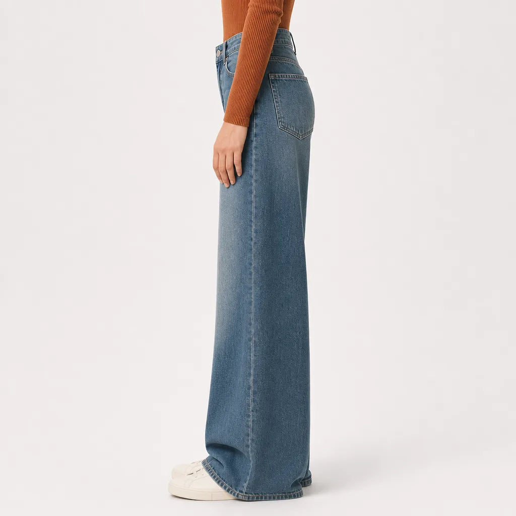 Rosaline | Womens Mom Baggy Wide Leg Jeans