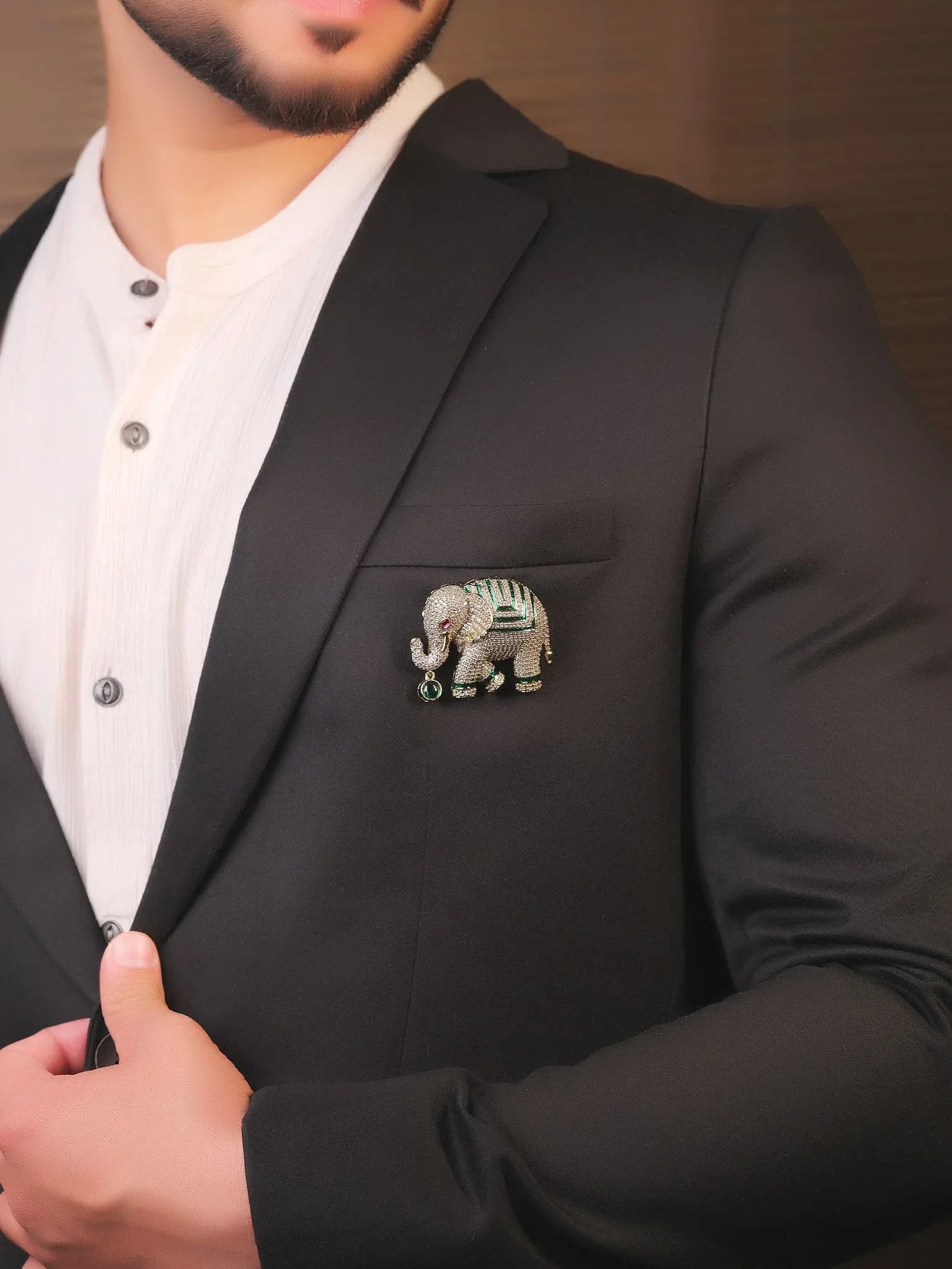 Ronak R&G Elephant Brooch