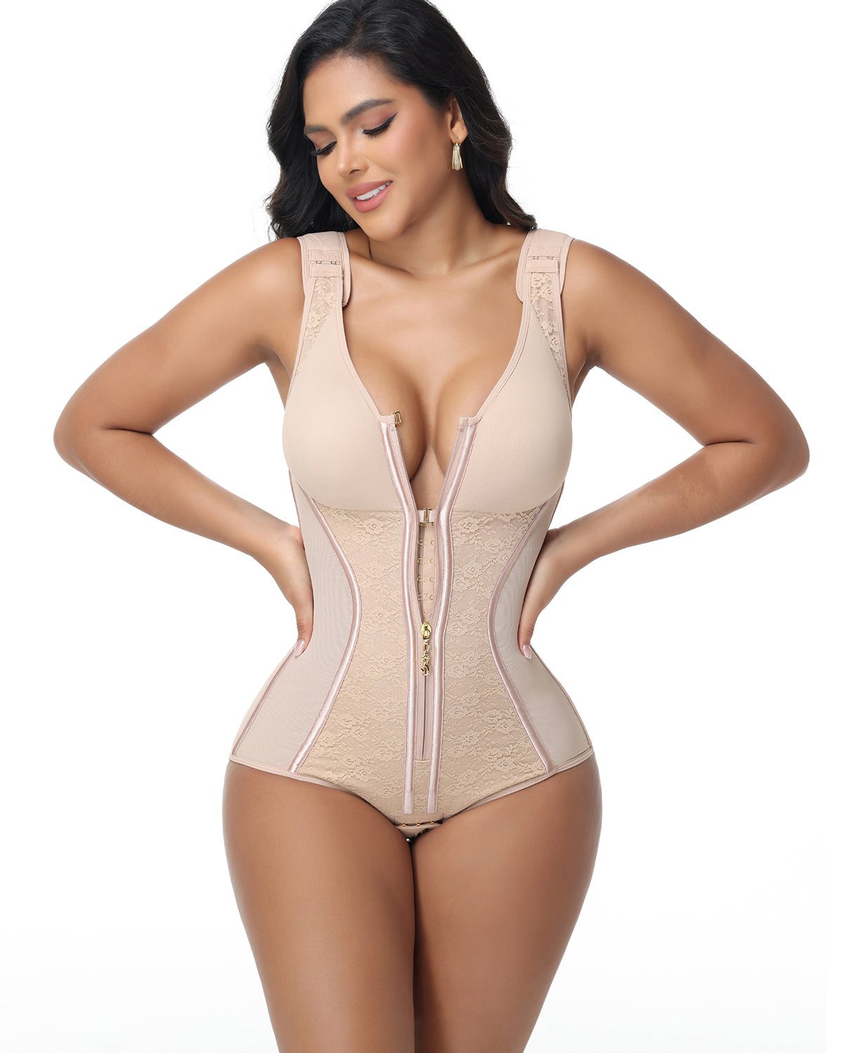 Shapshe® Fajas Colombianas Lace Patchwork Body Shaper