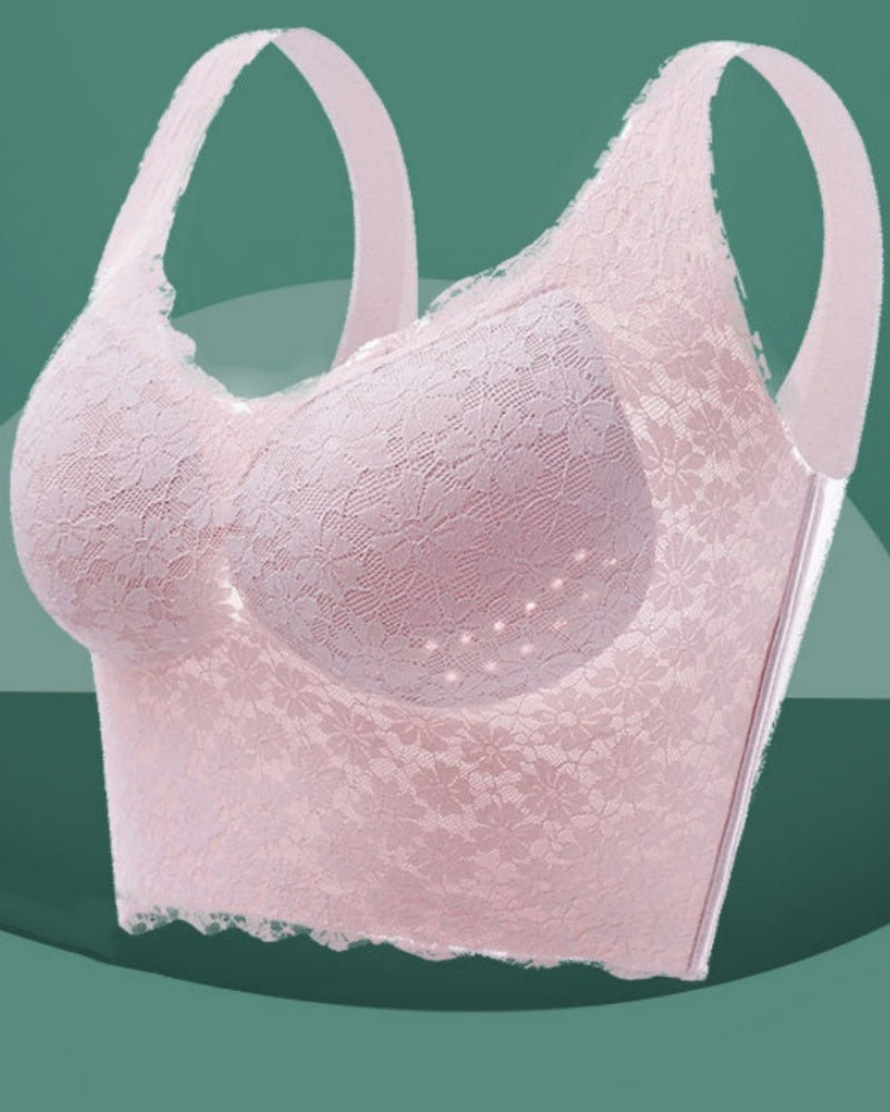 Plus Size Breathable Tank Top Push up Bra Side Smoothing