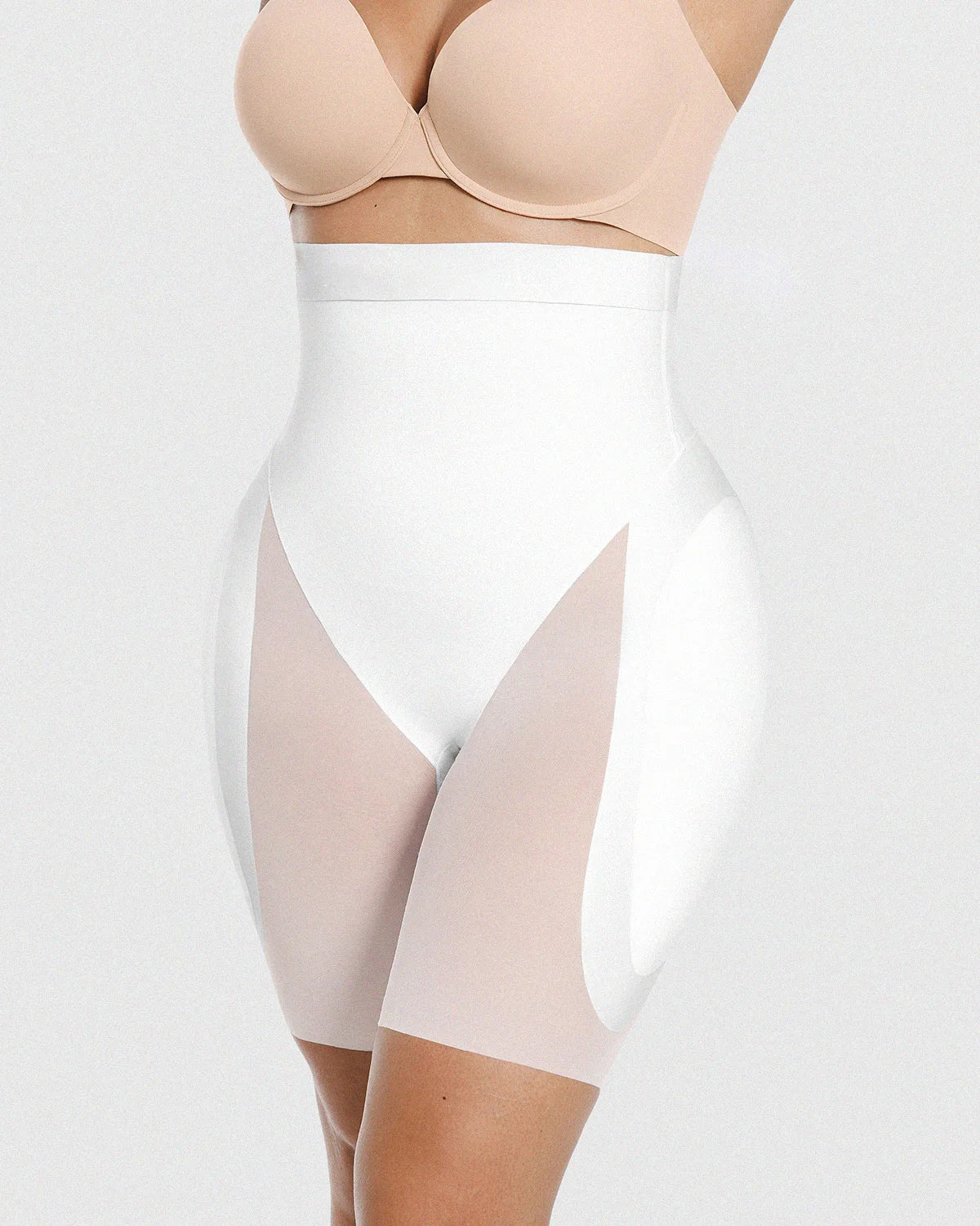 High Waist Tummy Control Hip Enhancer Padded Mesh Short