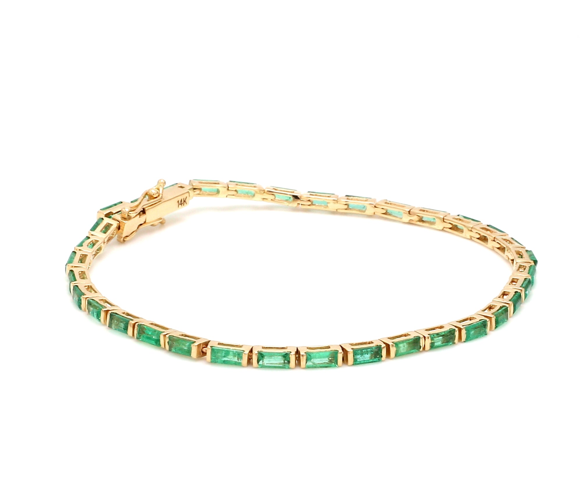 Emerald Horizontal Baguette Bracelet