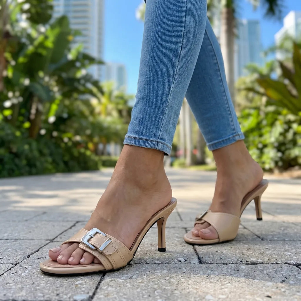 Sadie Heeled Buckle Sandals