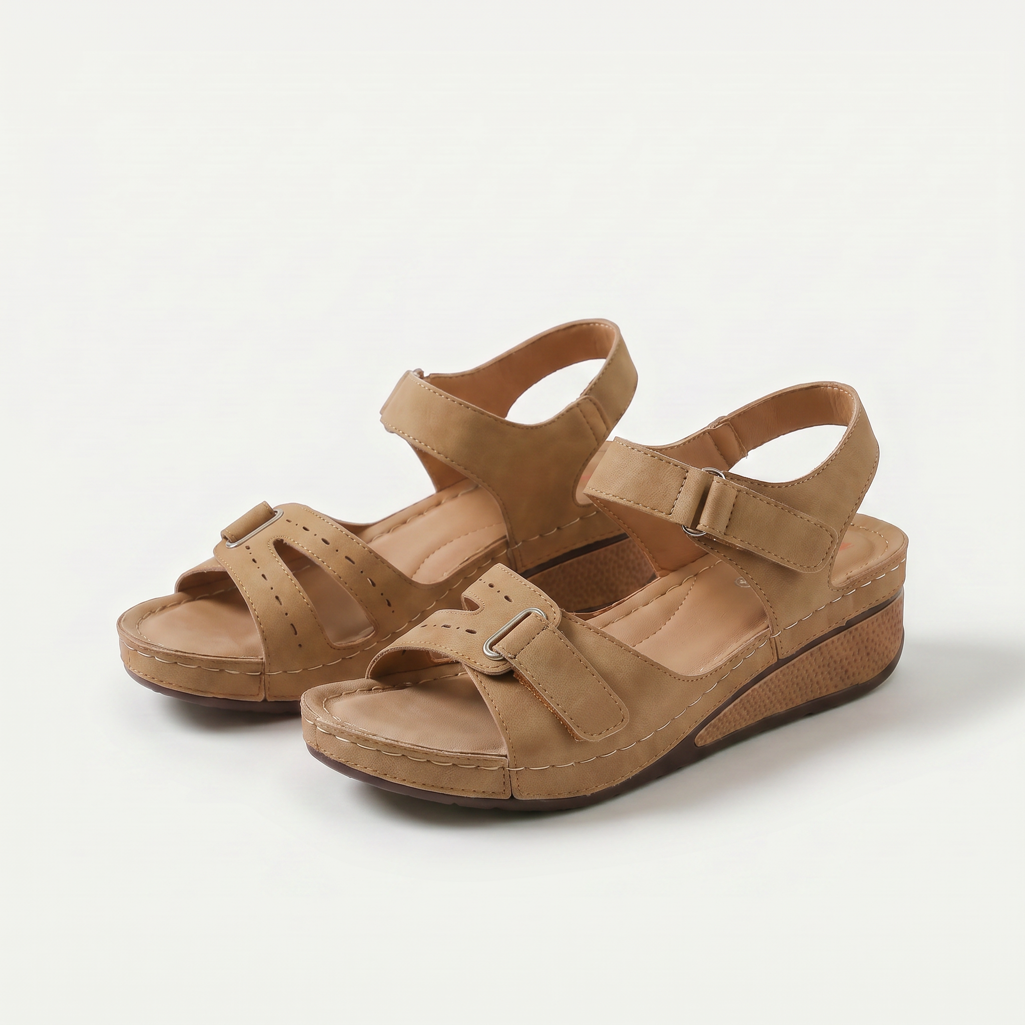 Sandy - Bequeme Orthopädische Sandalen mit Keilabsatz - By Qivii