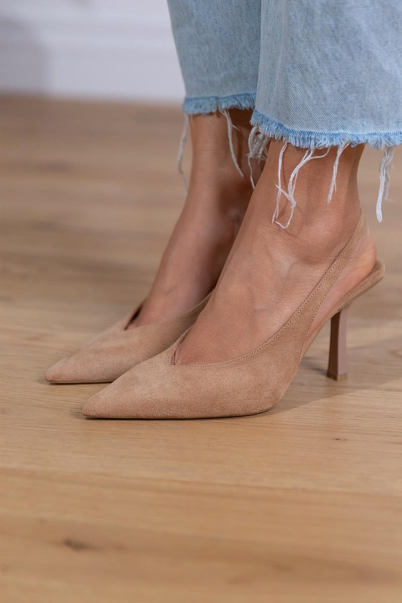Marlena™ | Nude open hakken met fijne hak - By Qivii