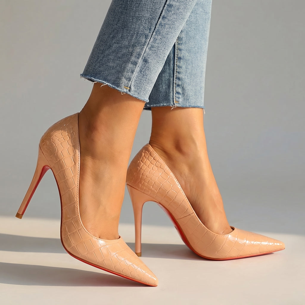 Selene Croc Pumps
