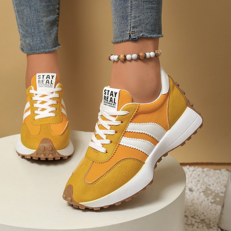 Women's Athena Curve Chunky Retro Runner Sneakers – Extended-Size Vintage Dad Walking Shoes with Sculpted Waist (US 5–11.5)