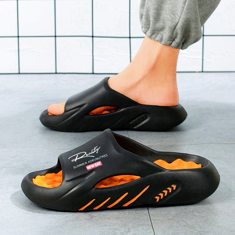 Unisex Atlas Logo Slides – Street Style Cushioned Anti-Slip Beach Sandals (US 5–12.5)