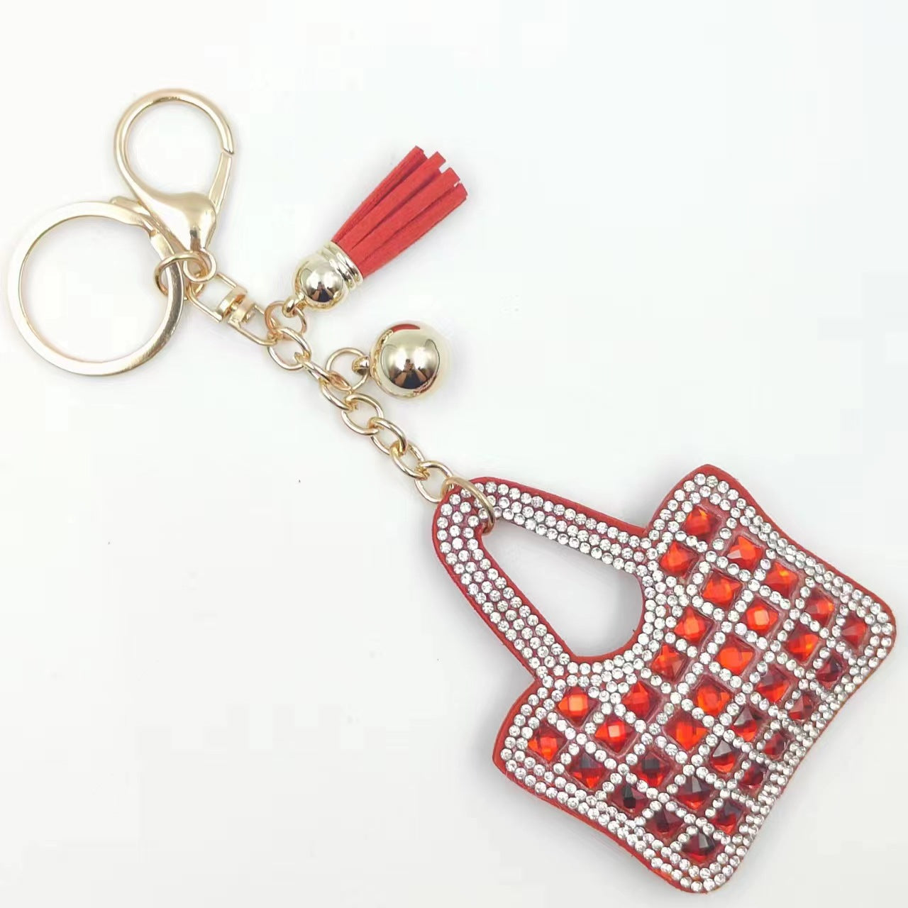 Ounamei Mini Handbag Keychain | Crystal Tassel Bag Charm