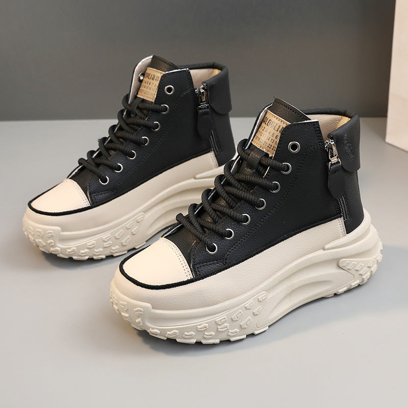 Women's Norevia Side-Zip High-Top Sneakers - Chunky Platform Shoes (US 4-10.5)