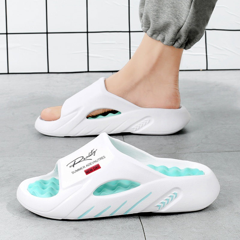 Unisex Atlas Logo Slides – Street Style Cushioned Anti-Slip Beach Sandals (US 5–12.5)