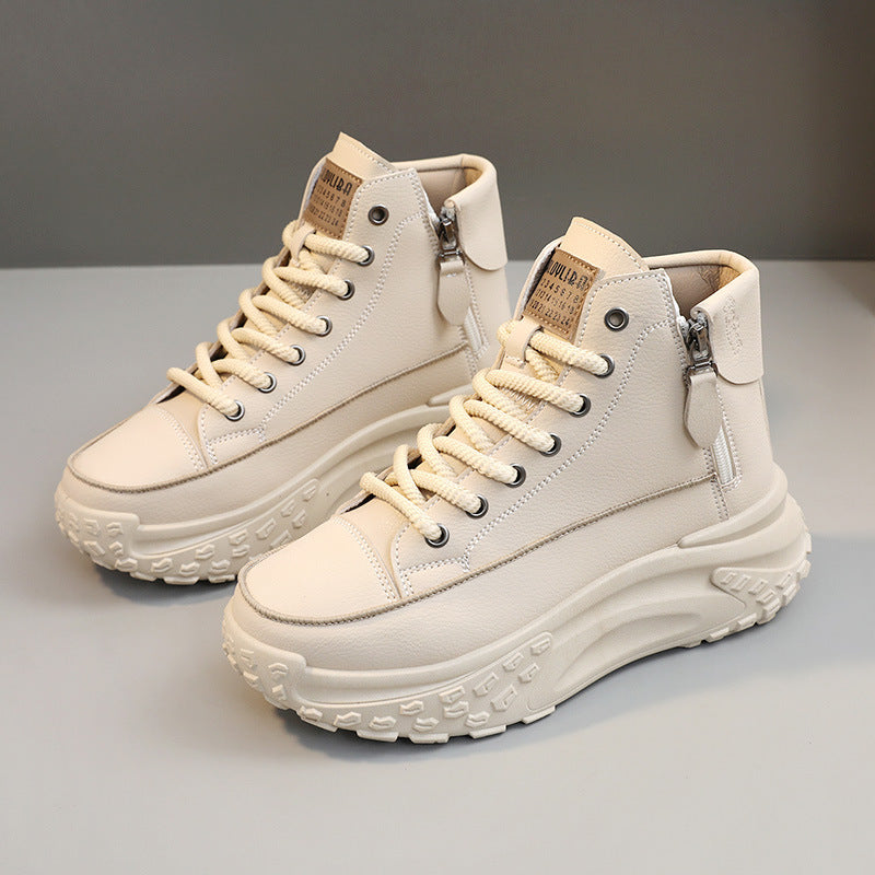 Women's Norevia Side-Zip High-Top Sneakers - Chunky Platform Shoes (US 4-10.5)