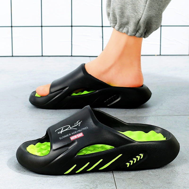 Unisex Atlas Logo Slides – Street Style Cushioned Anti-Slip Beach Sandals (US 5–12.5)