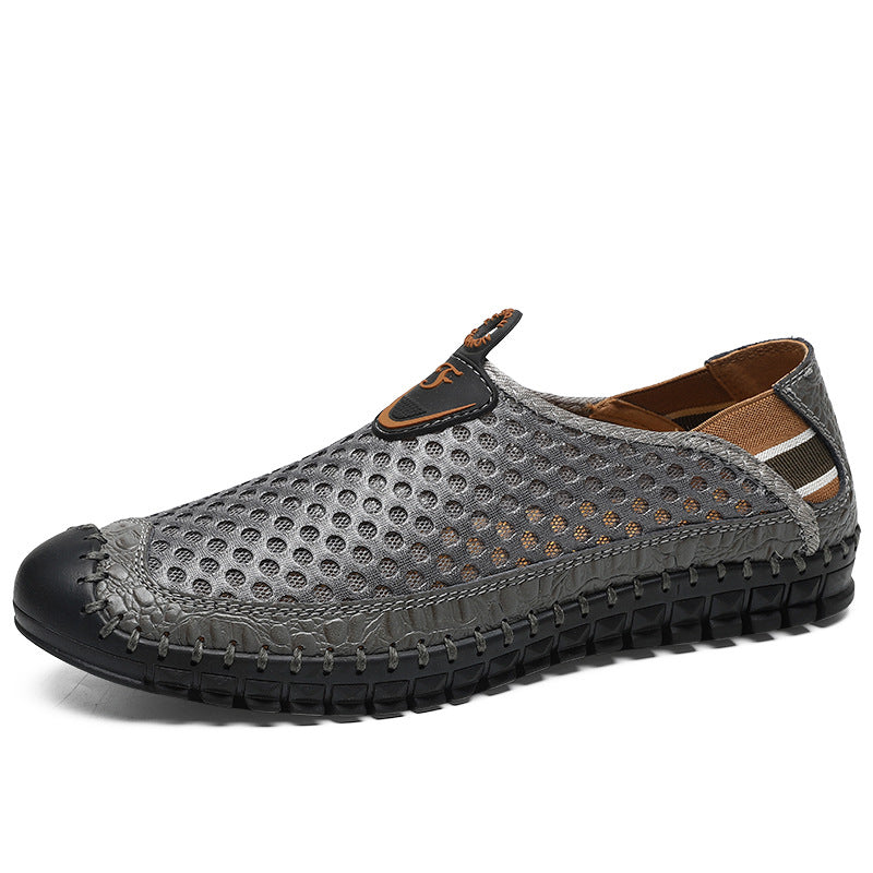 Hive Men’s Breathable Mesh Sneakers – Comfortable Large-Size Honeycomb Insole Shoes (US7-13)