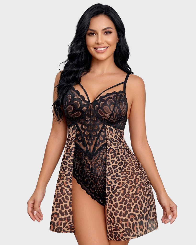 Lace Bodysuit Sexy Nighty Mesh Sleepwear