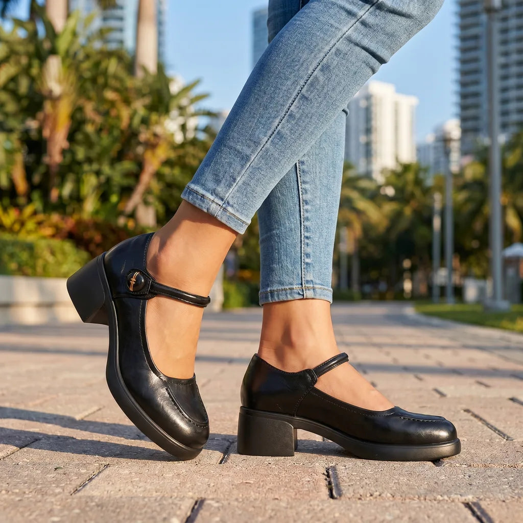 Stacey Chunky Heel Mary Janes