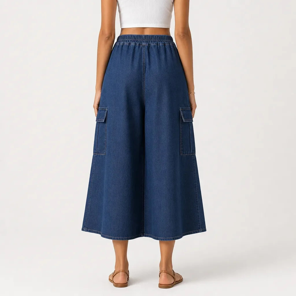 Stella Ruffle Denim Skirt