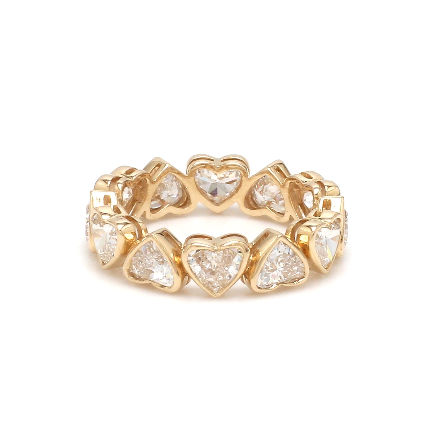 Lab Grown Diamond Heart Eternity Ring - qivii