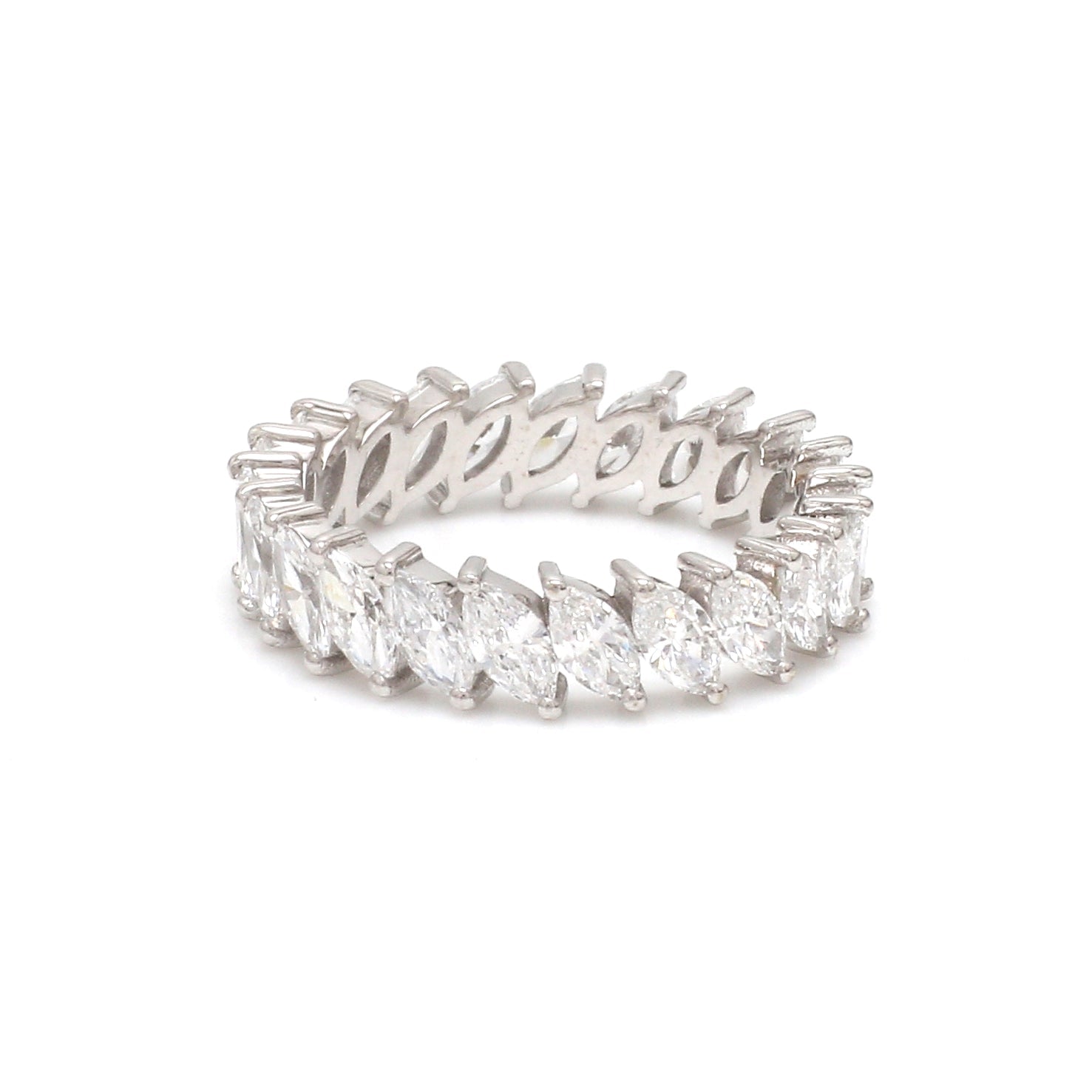 Lab Grown Diamond Marquise Eternity Ring - qivii