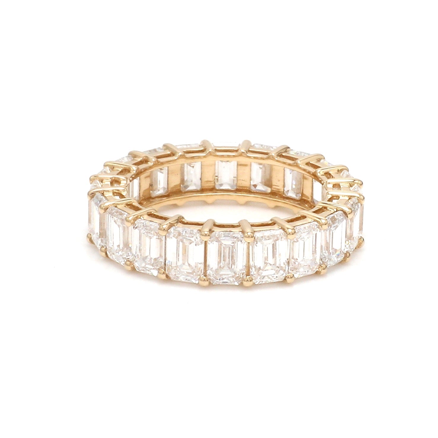 Lab Grown Diamond Emerald Cut Eternity Ring - qivii
