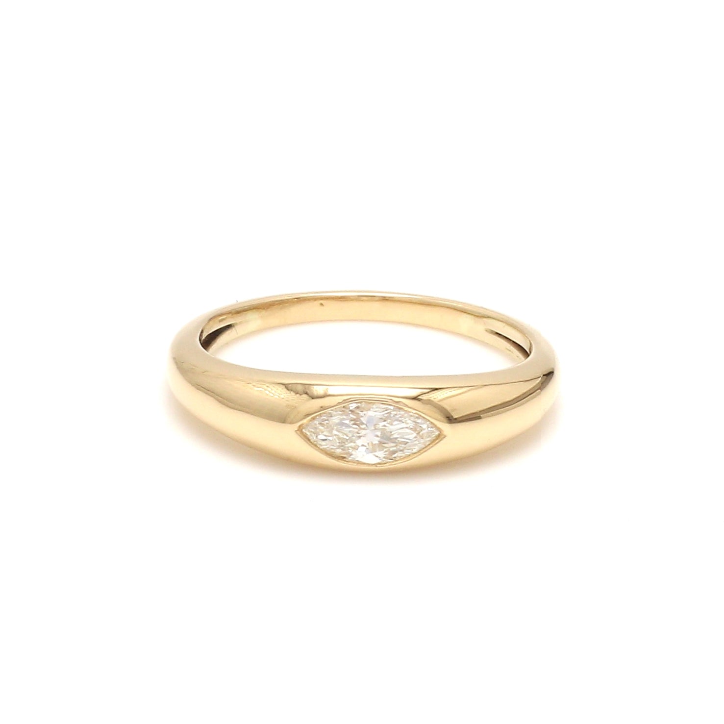 Diamond Big Marquise Chunky Ring - qivii