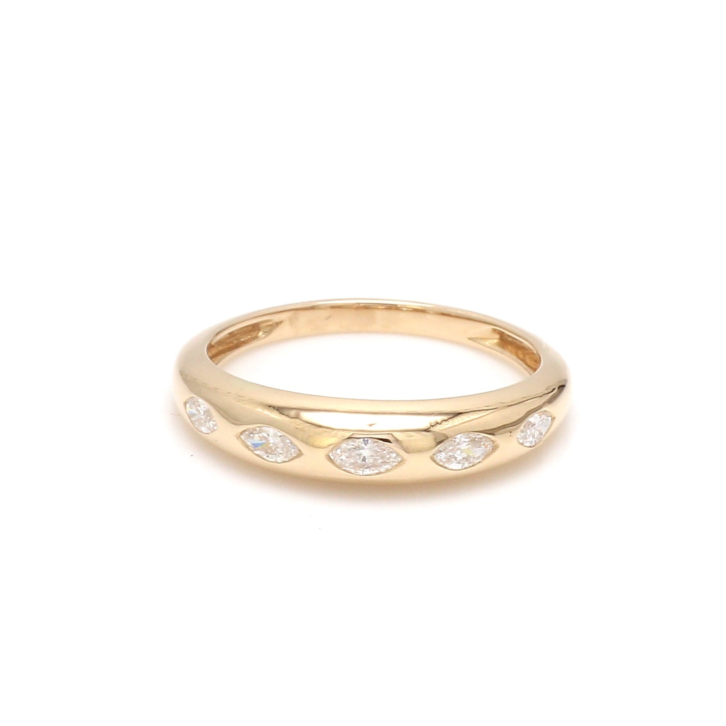 Diamond Marquise Mini Chunky Ring - qivii