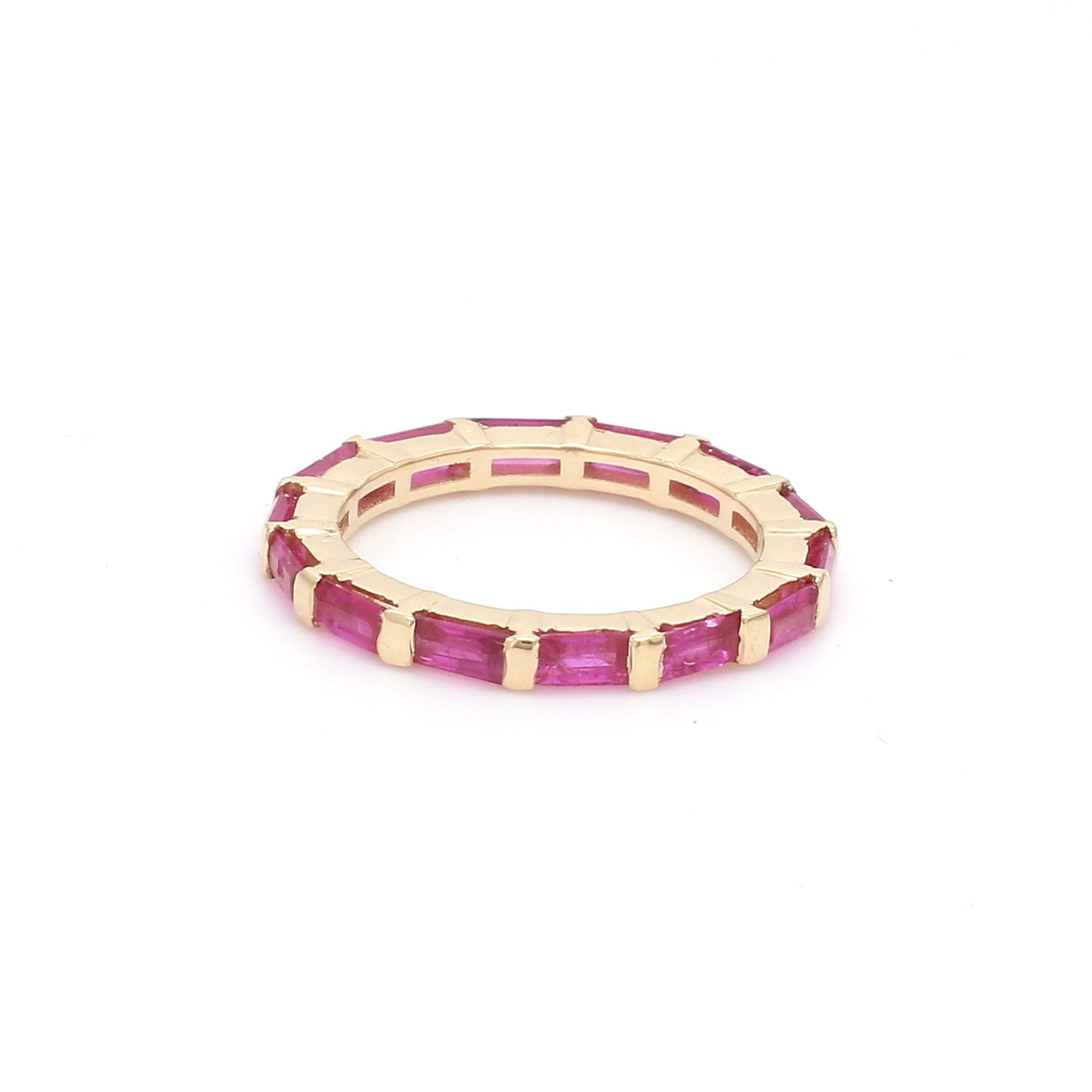 Ruby Horizontal Baguette Ring - qivii