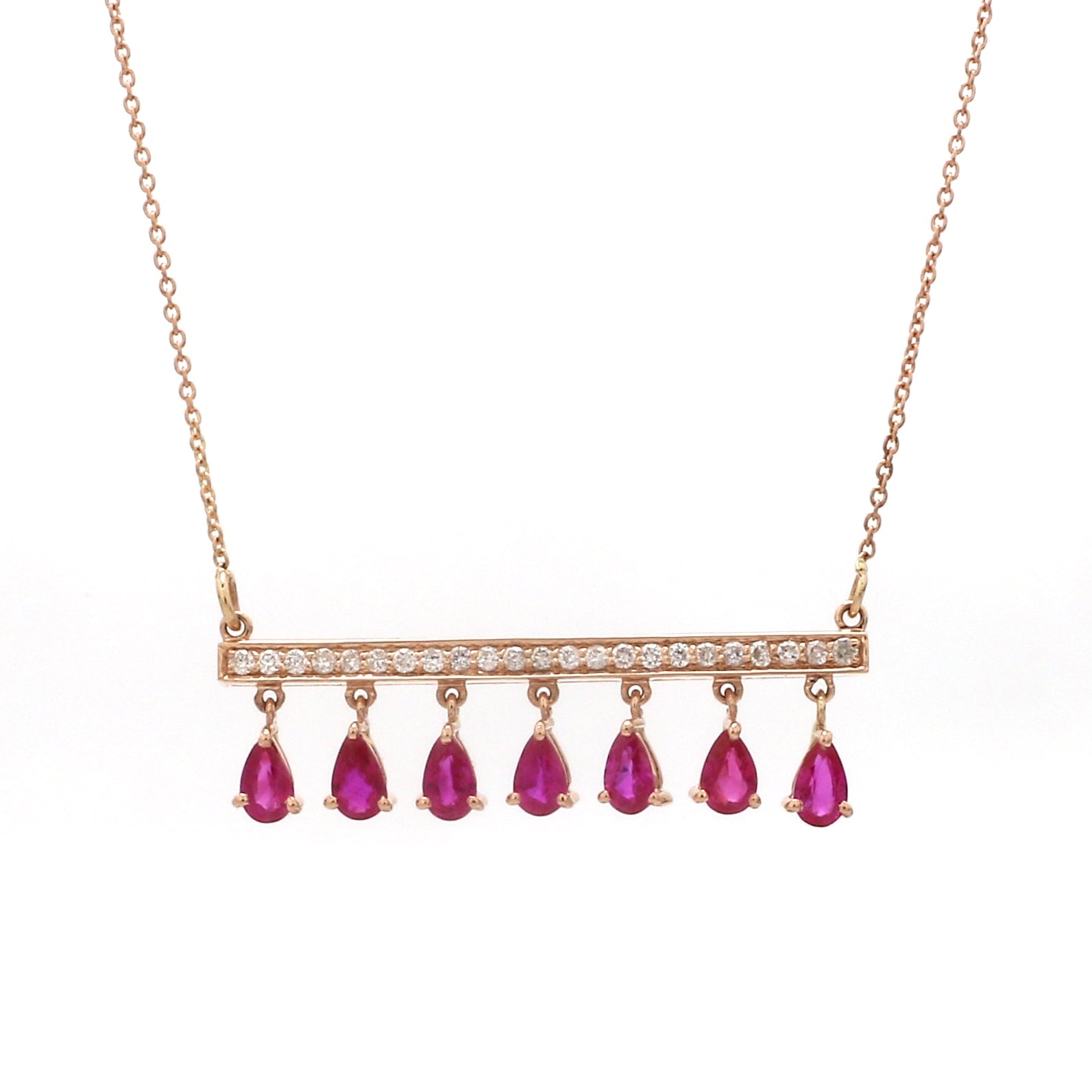 Ruby Pear Pendant - qivii