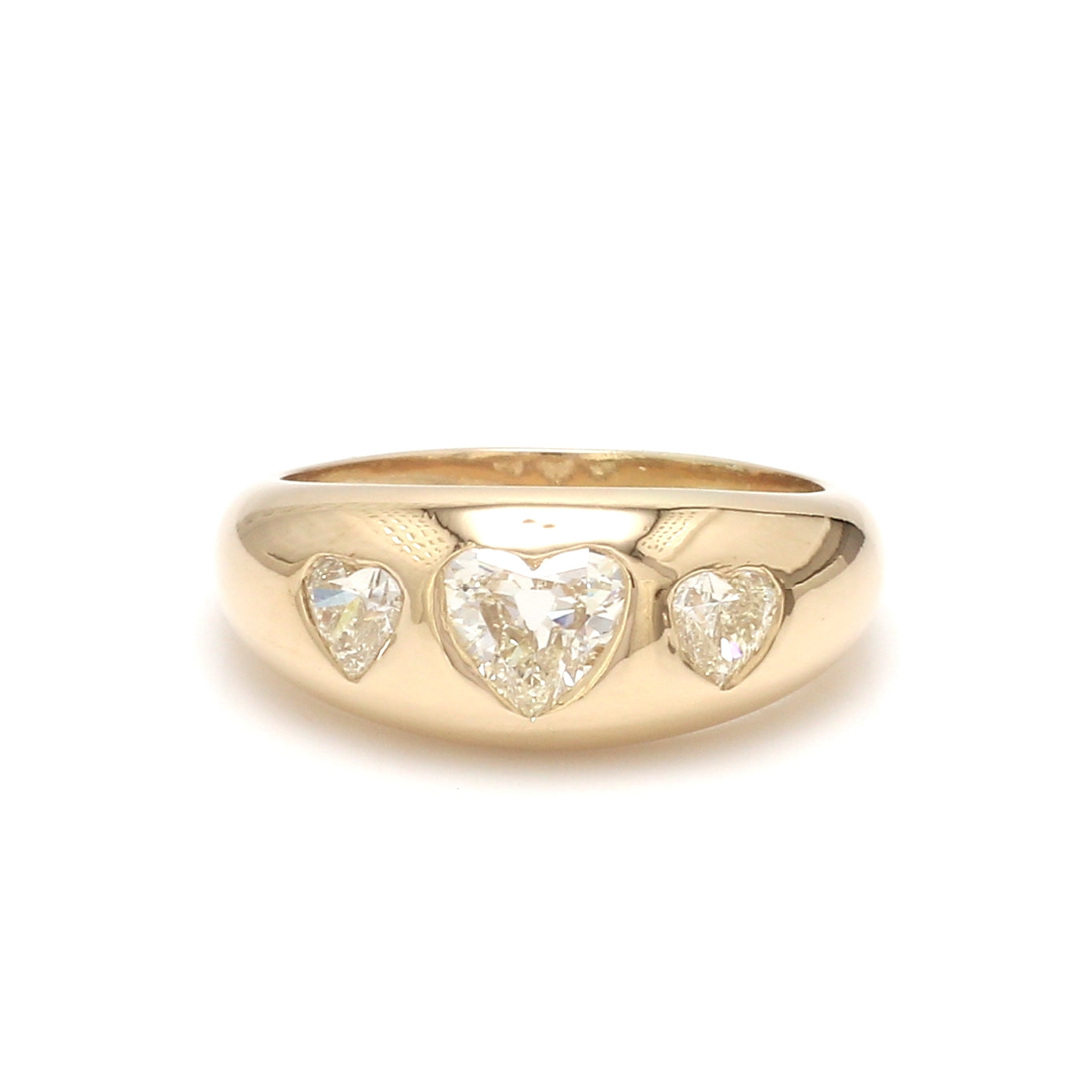 Diamond Three Heart Gypsy Ring