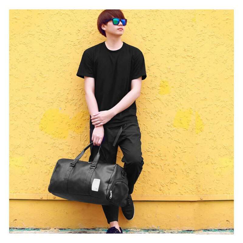 Synthetic Leather Sports Gym Bag - By Qivii
