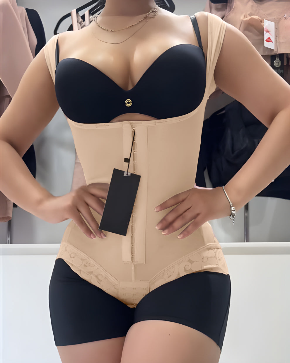 Open Bust Tummy Control Fajas Colombianas Butt Lift Body Shaper