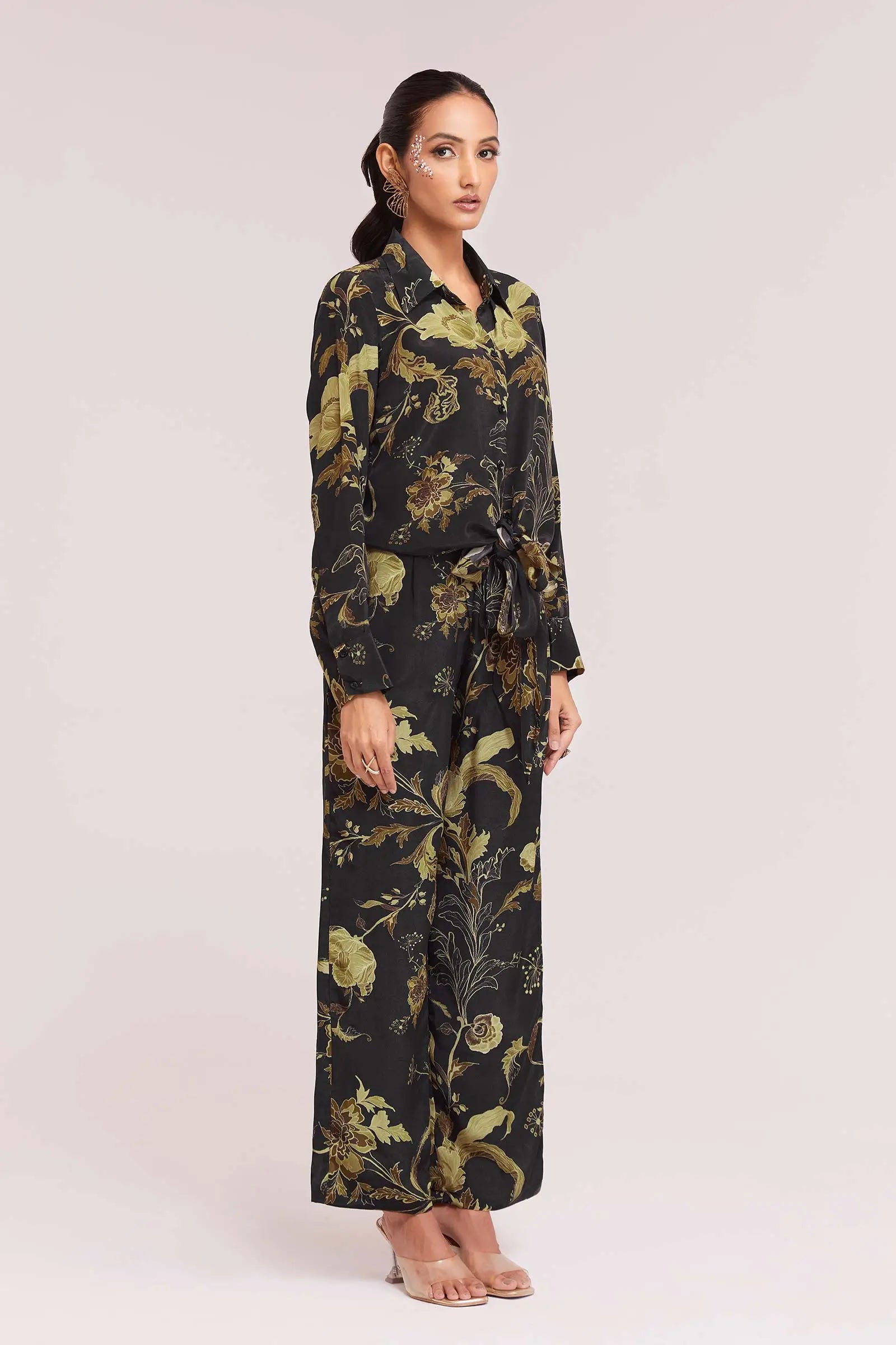 Black Printed Co-ord Set - qivii