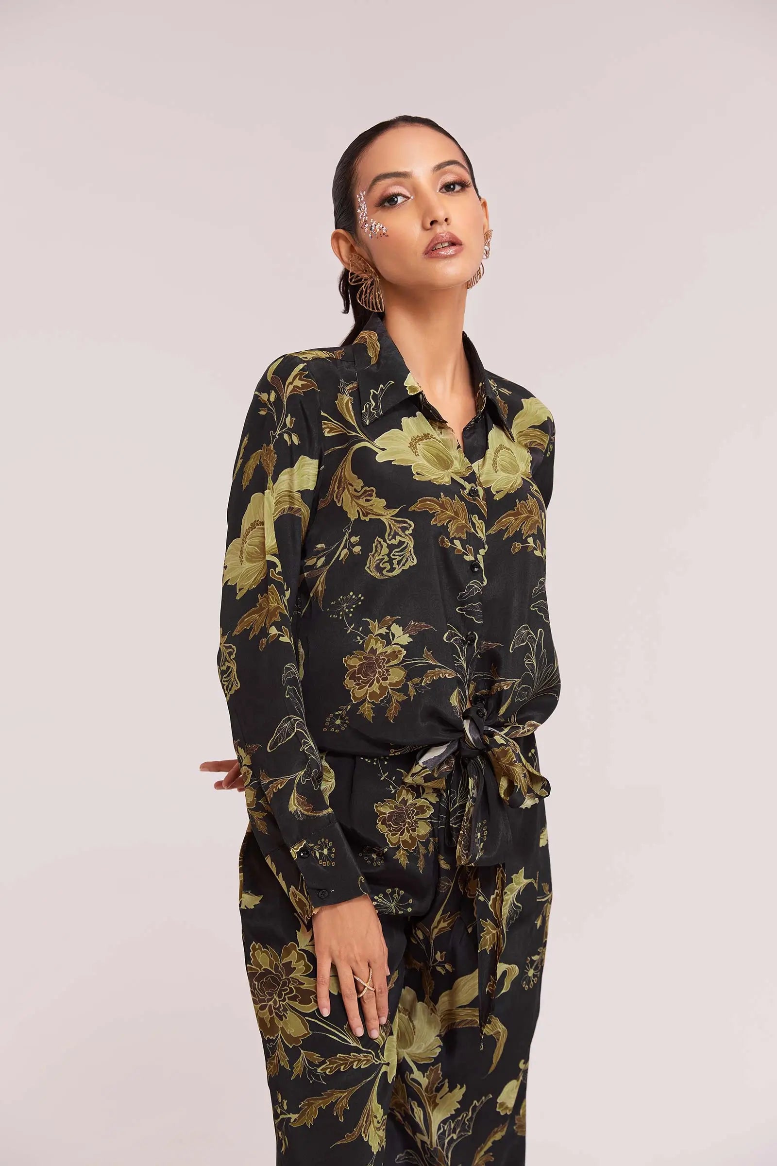 Black Printed Co-ord Set - qivii