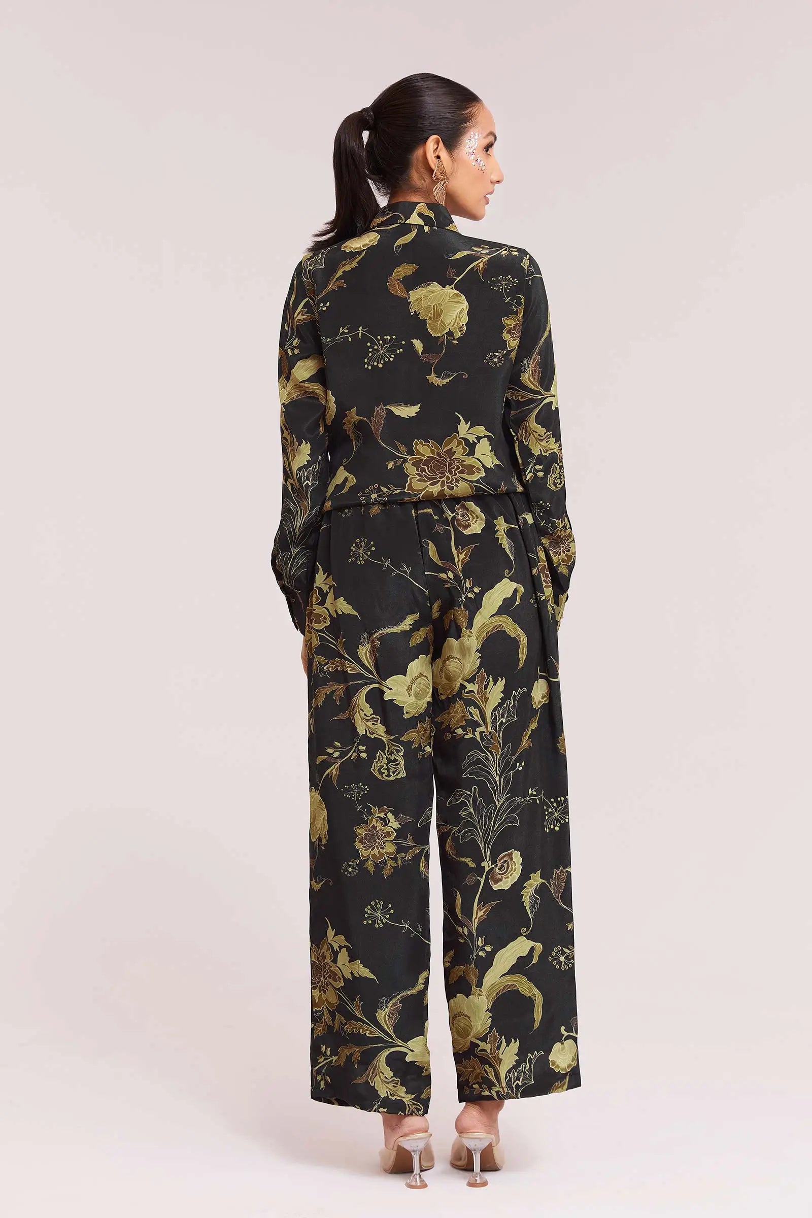 Black Printed Co-ord Set - qivii