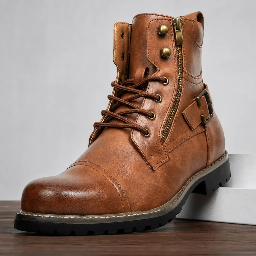 Thorne | Mens Fall Cap-Toe Military Boots
