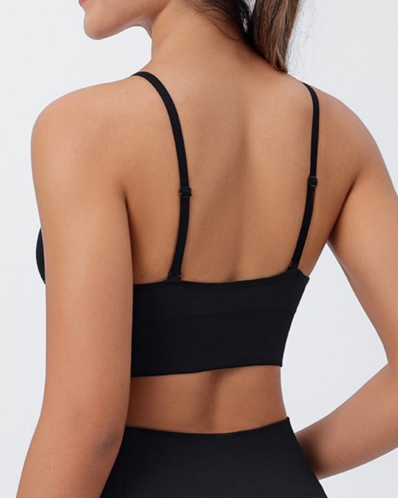 Deep V Triangle Cup Beautiful Back Bra With Adjustable Strap