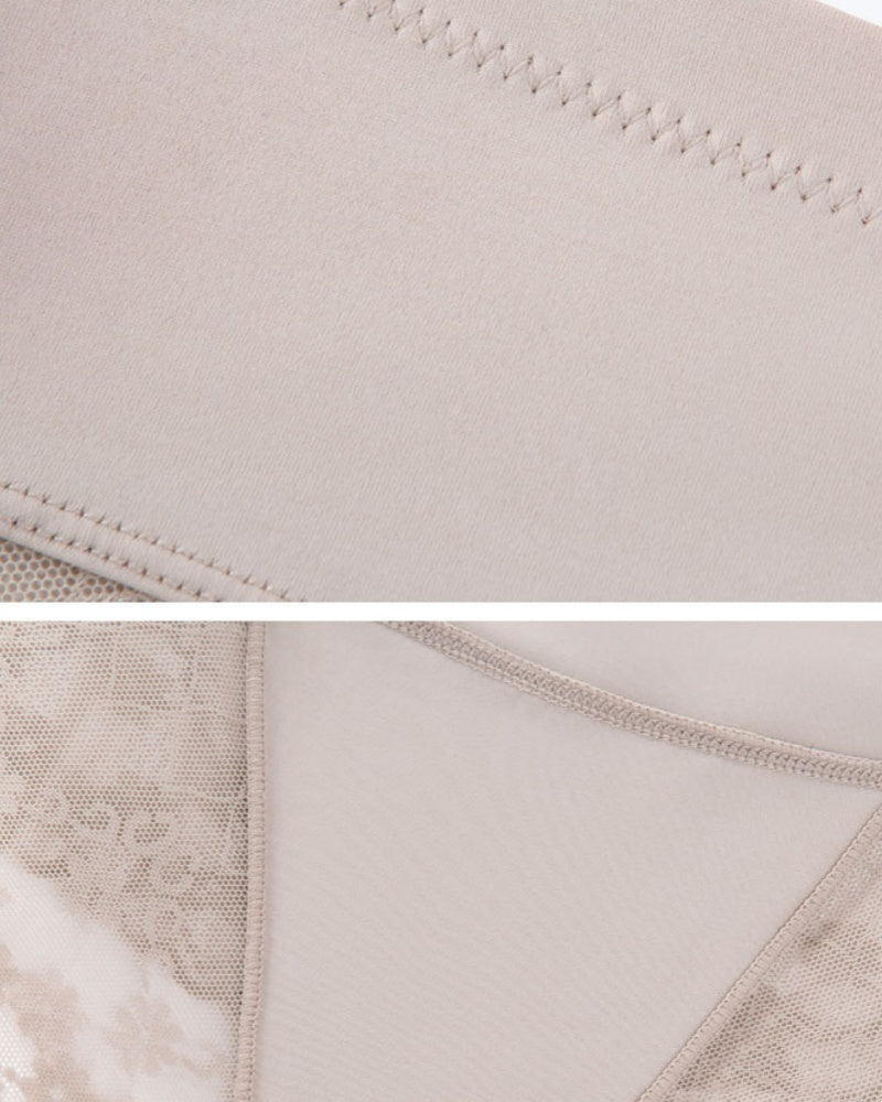 High Waist Large Size Lace Seamless Tummy Control Panties - By Qivii