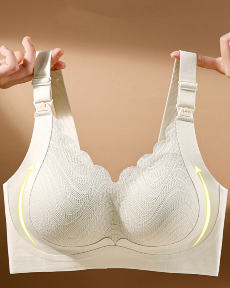 Front Buttoned Push up Wireless Bra Maternity Nursing Bra