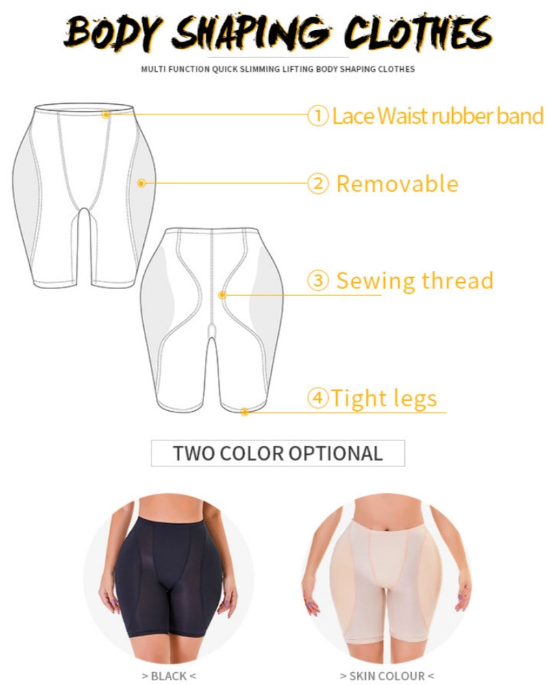 Mesh High Waisted Hip Lifting Shaping Shorts With Sponge Pad