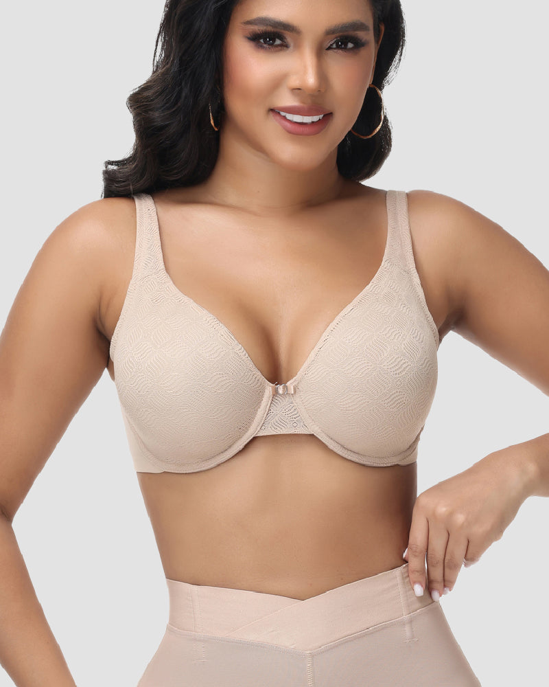 Shapshe® Full Coverage Underwire Non Padded Lace Bra